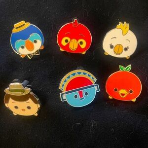Set of 6 Disney Adventureland Pins - Tiki Room